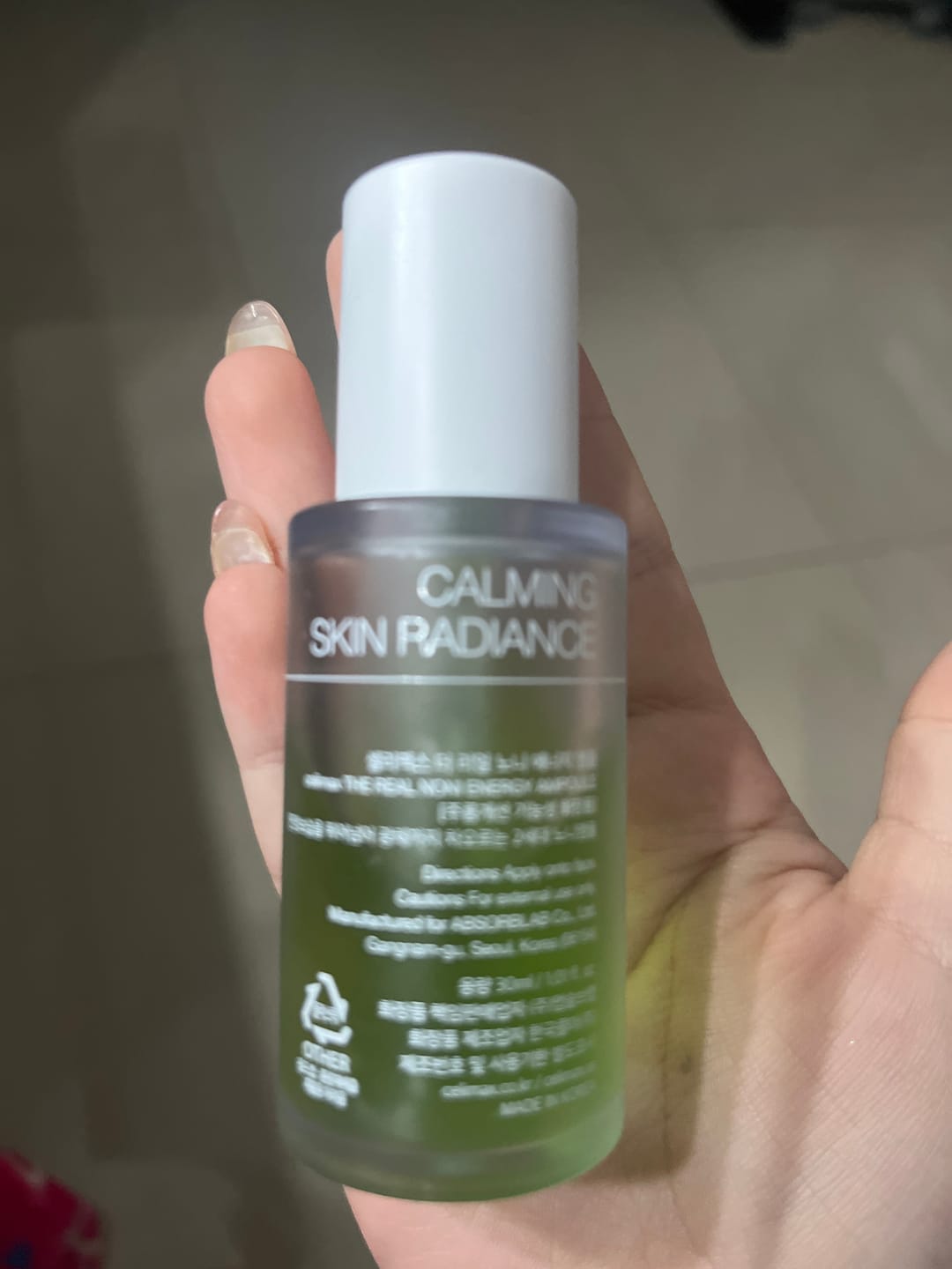 Customer photo review of Noni Ampoule Calming + Radiance