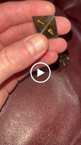 Customer video review of URWizards D&D Labradorite Gemstone Engraved Dice Set