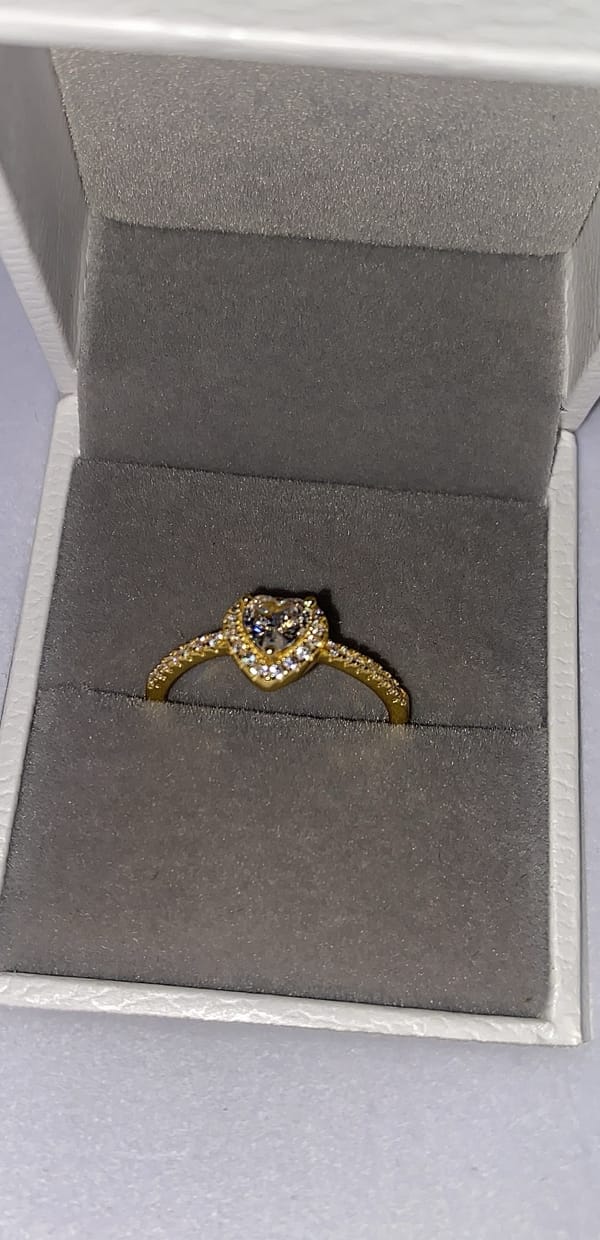 Customer photo review of Glistening Heart Promise Ring