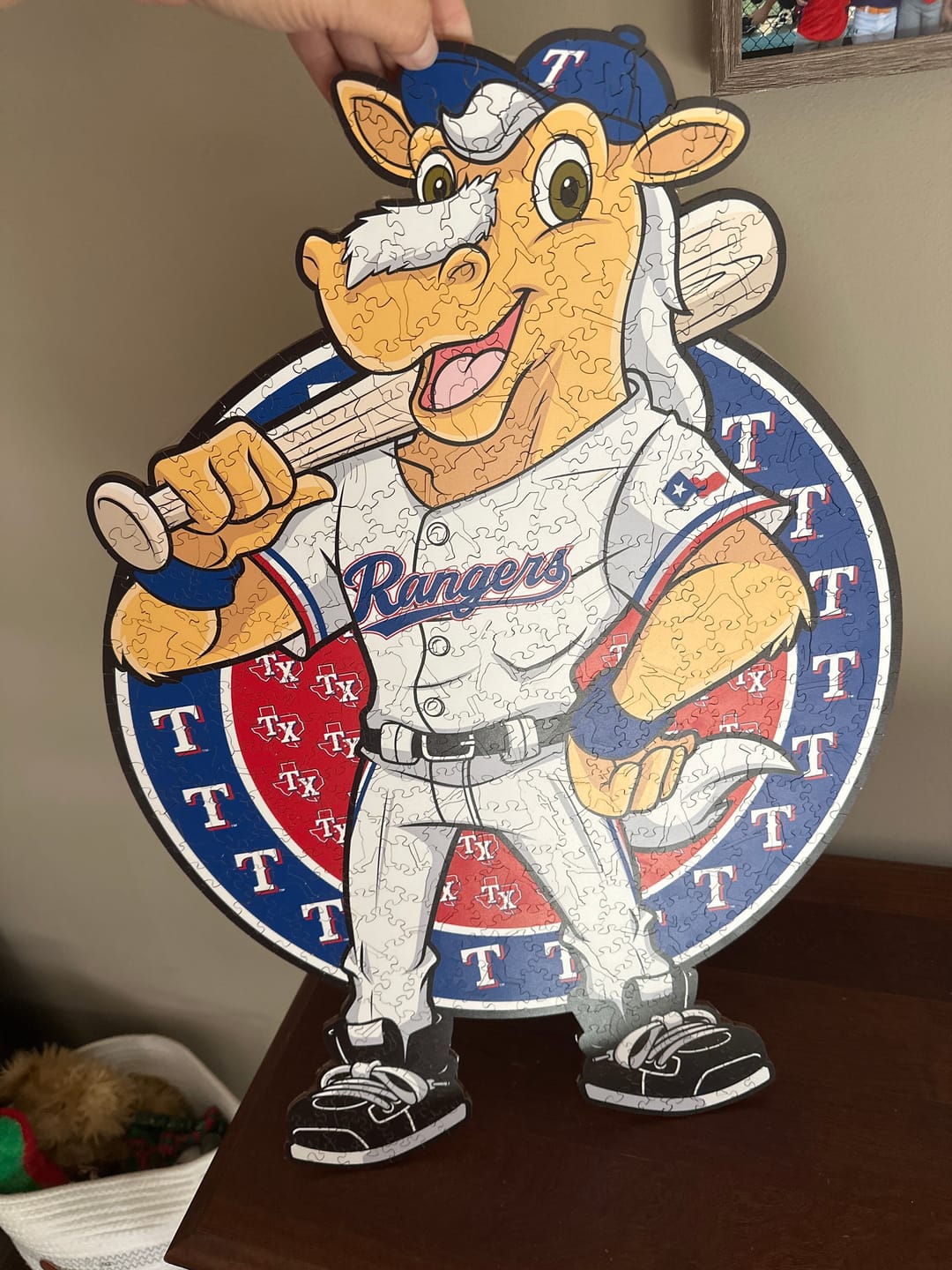 Customer photo review of Texas Rangers™ Mascot - Wooden Puzzle