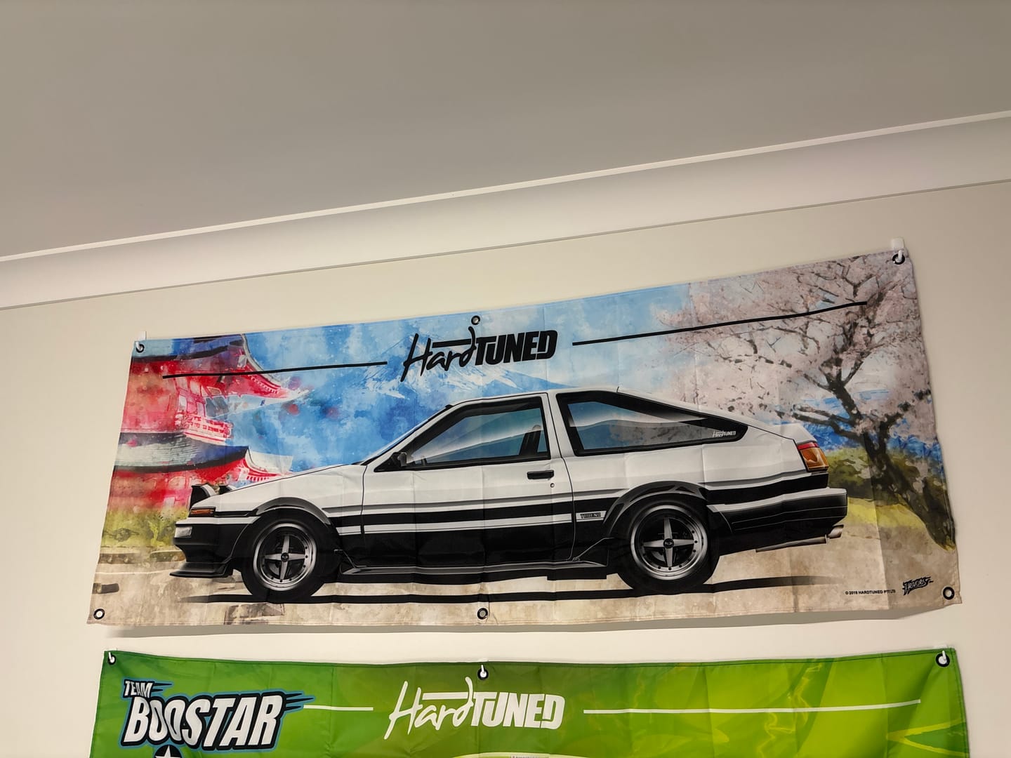 Customer photo review of Toyota AE86 Garage Flag
