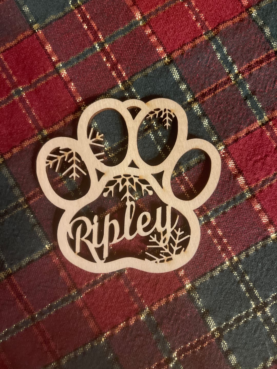 Customer photo review of Personalized Pet Christmas Ornament