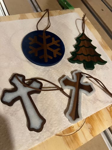 Customer photo review of October - Epoxy Christmas Ornament Kit