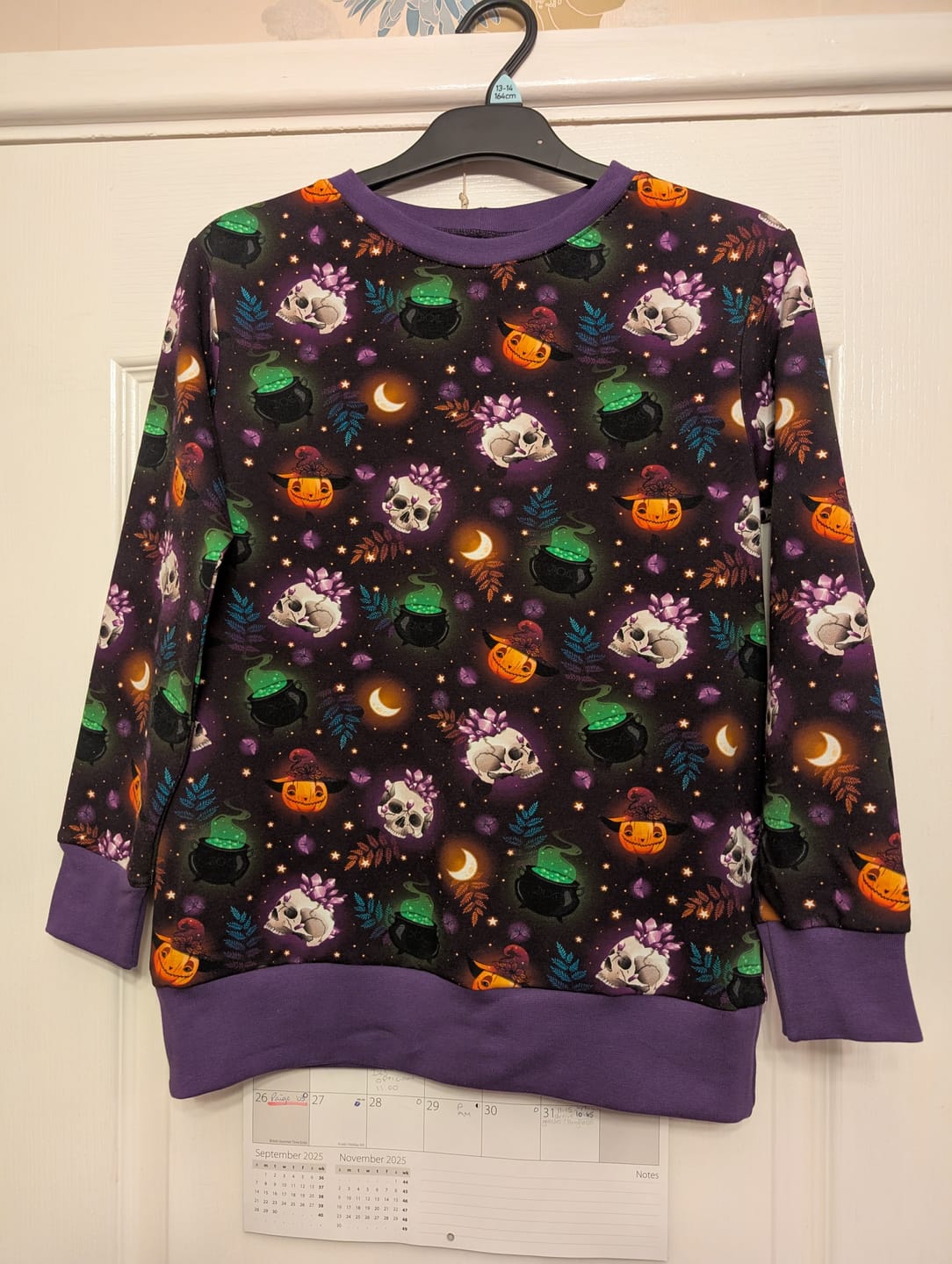 Customer photo review of Glowing Halloween Prints French Terry Fabric
