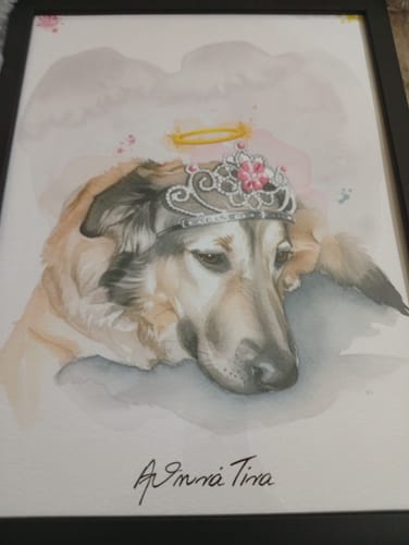 Customer photo review of Πορτραίτο Κατοικίδιου - Νερομπογιά