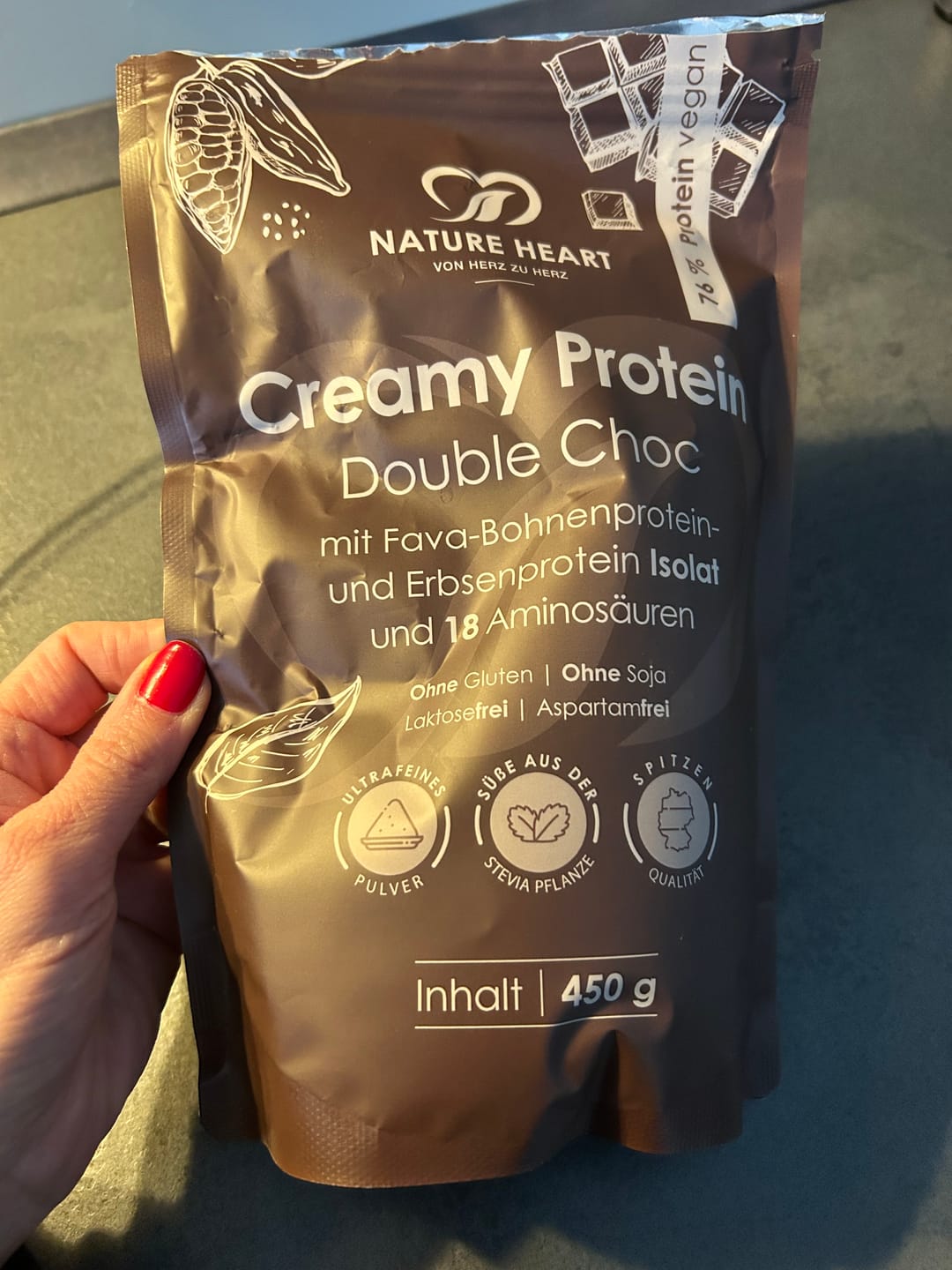 Customer photo review of Creamy Protein Iced Coffee
