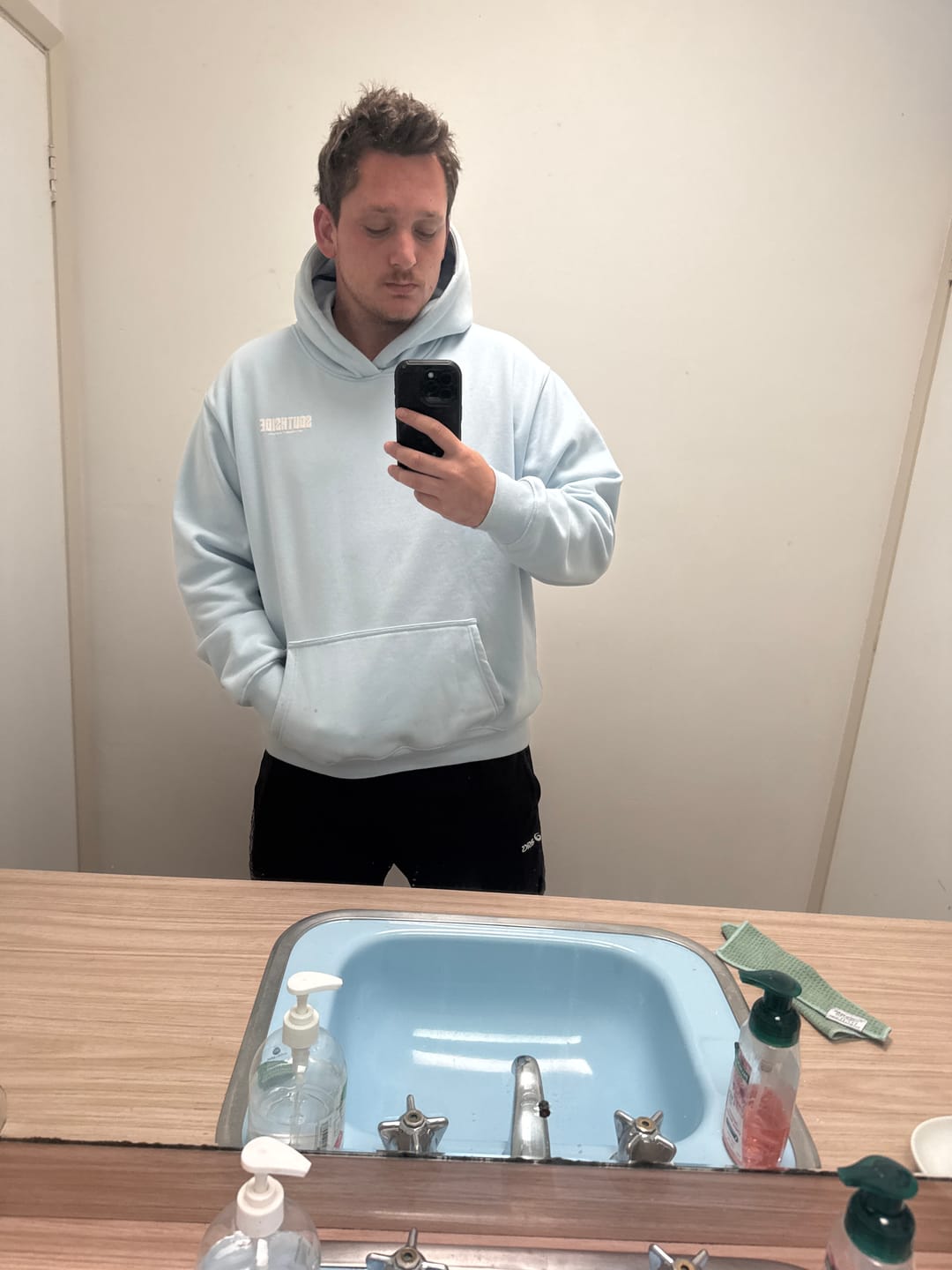 Customer photo review of Southside - Statement Hoodie (Baby Blue)