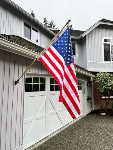 Customer photo review of 3' x 5' American Flag Set