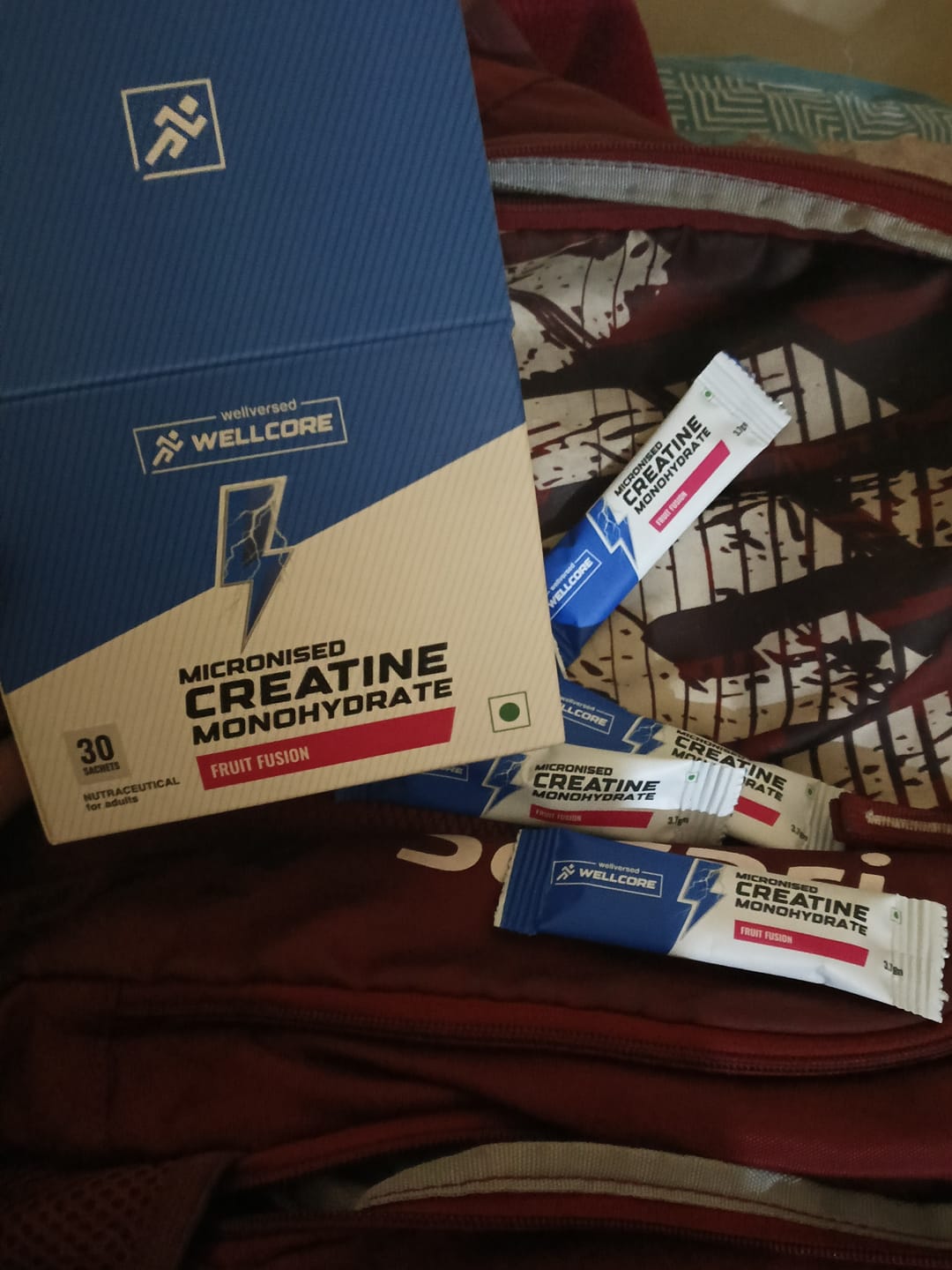 Customer photo review of Wellcore - Pure Micronised Creatine Monohydrate | Fruit Fusion (30 Sachets)
