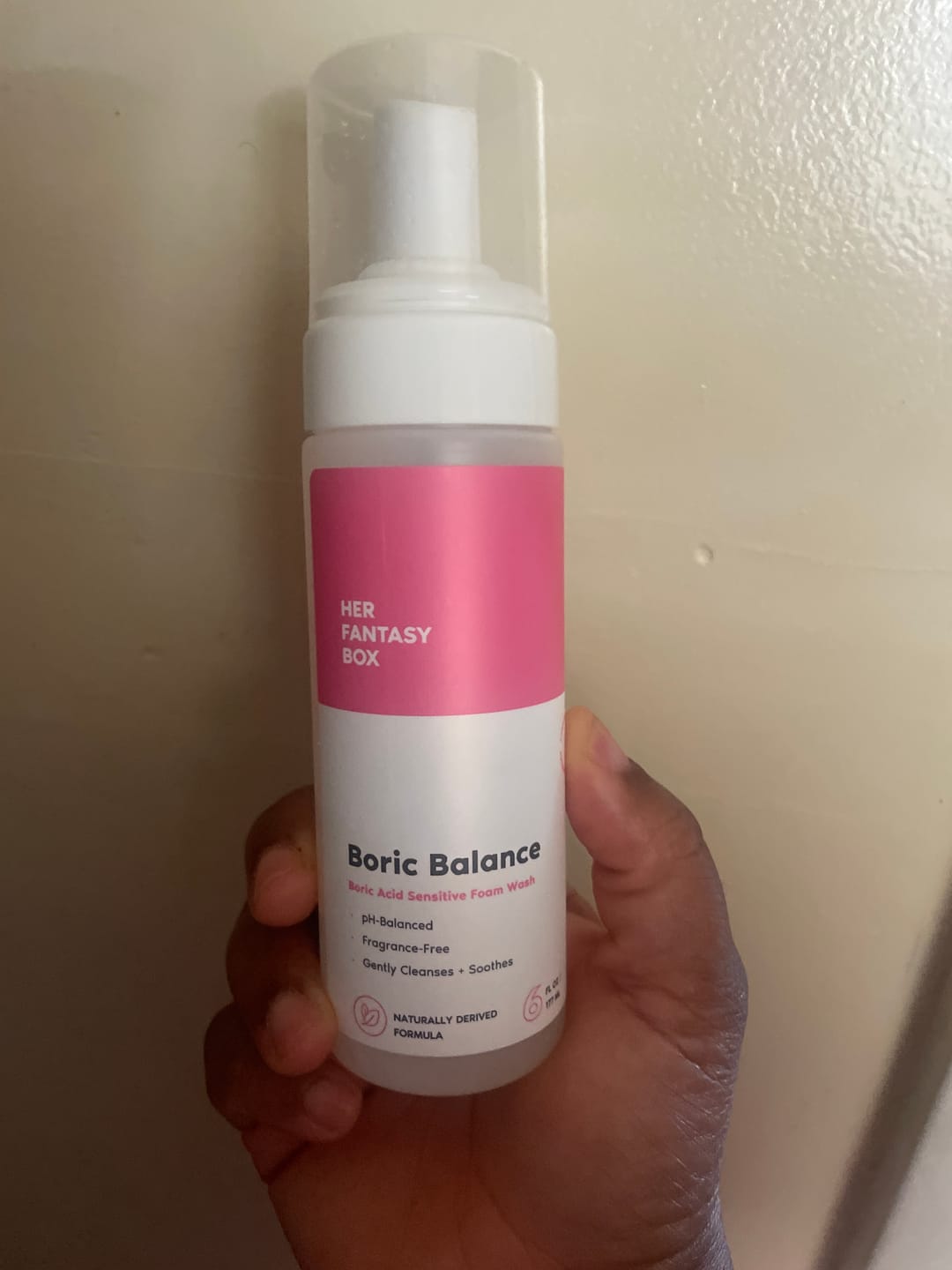 Customer photo review of Boric Balance - Sensitive Boric Acid Foam pH Wash - Natural Ingredients