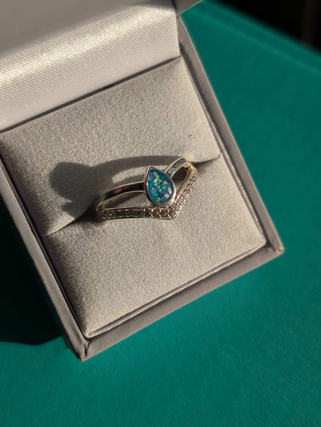 Customer photo review of Penelopi Pear Ring