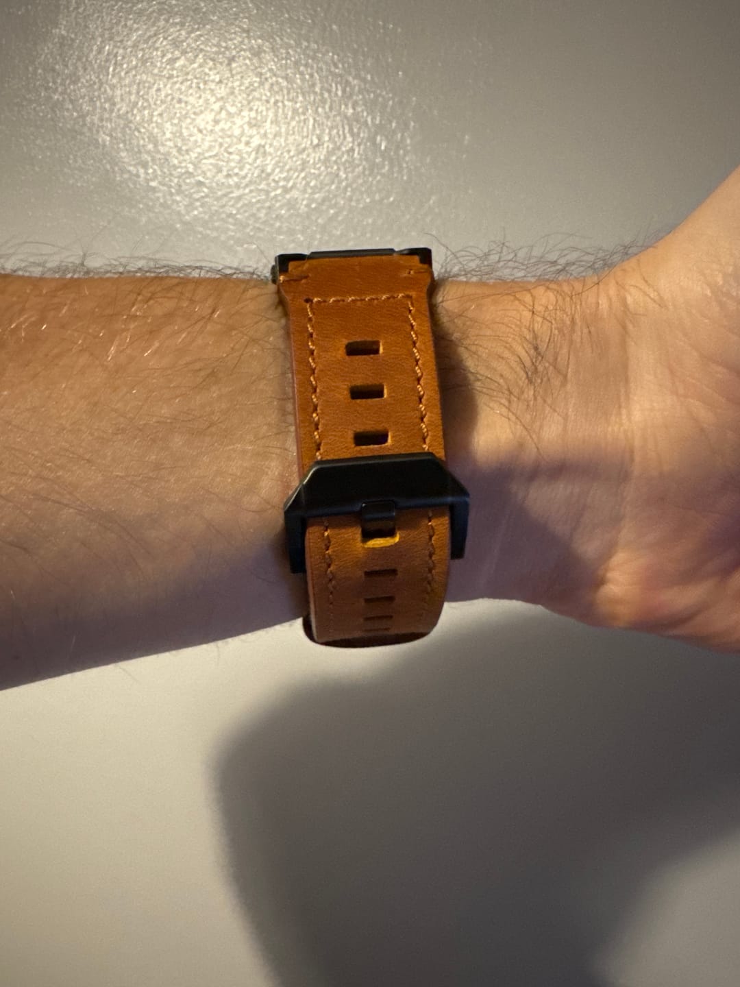 Customer photo review of Explorer Leather Strap  for Apple Watch Ultra
