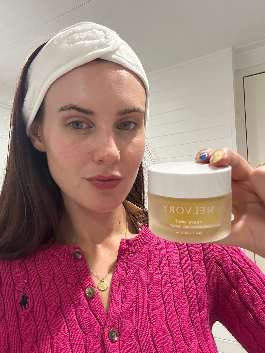 Customer photo review of Peach Melt Cleansing Balm