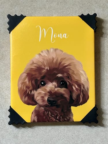 Customer photo review of Petcanva©オーダーメイド ペット似顔絵【3点セット】