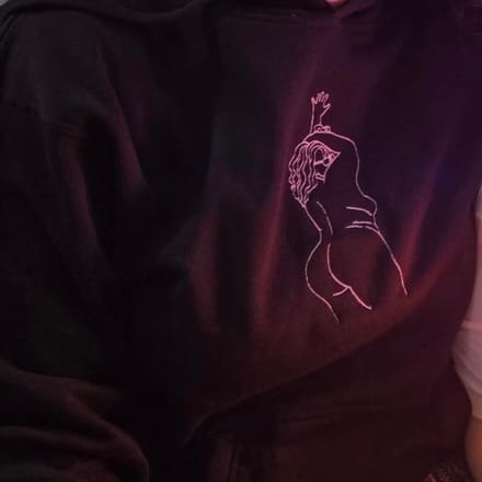 Customer photo review of Spicy Custom Embroidered Photo Hoodie
