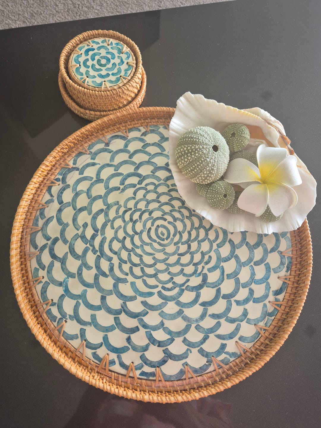 Customer photo review of Bloom Large Rattan Tray