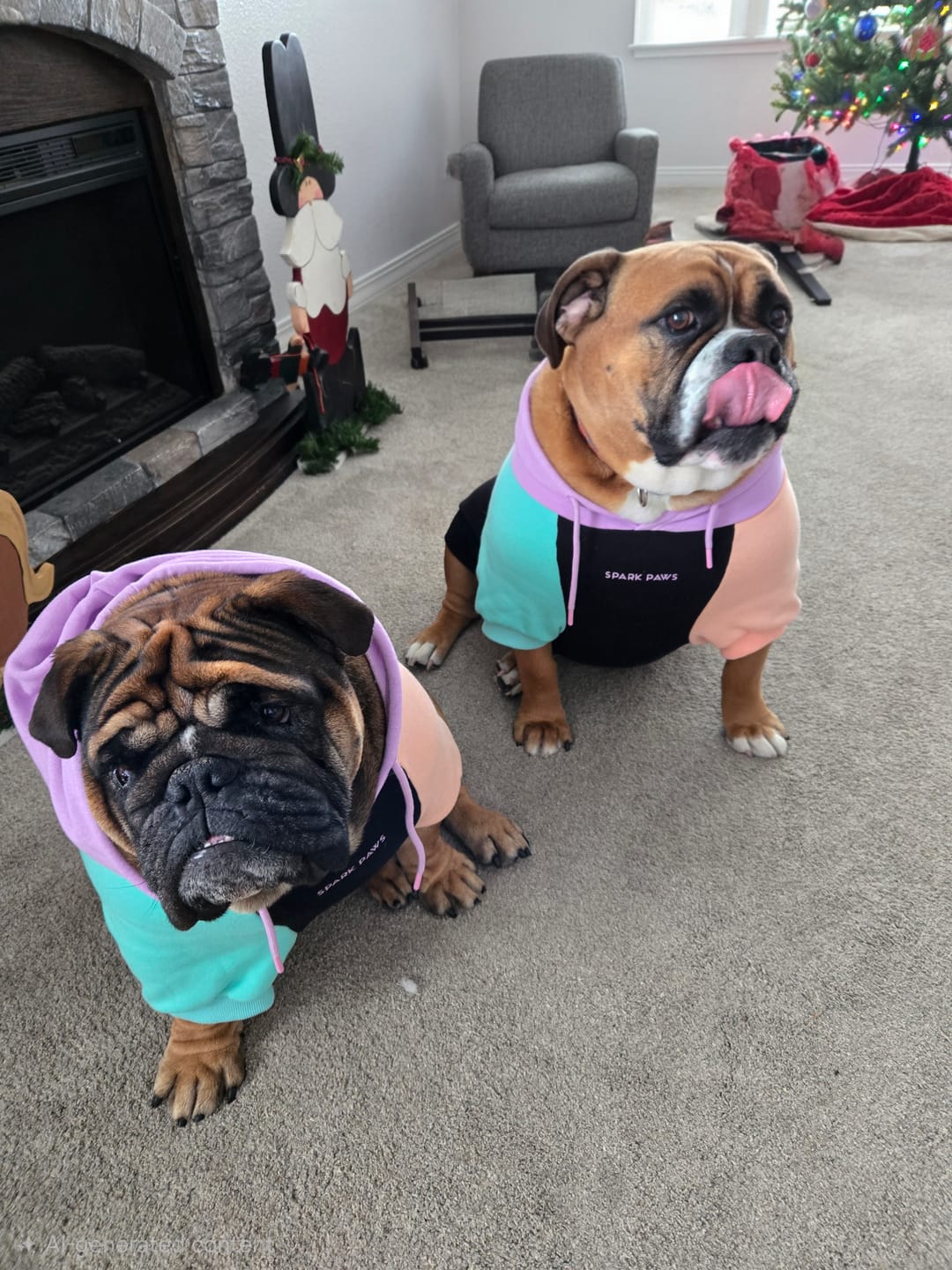 Customer photo review of Cyber Punk Dog Hoodie
