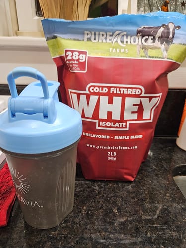 Customer photo review of Whey Protein Isolate Unflavored