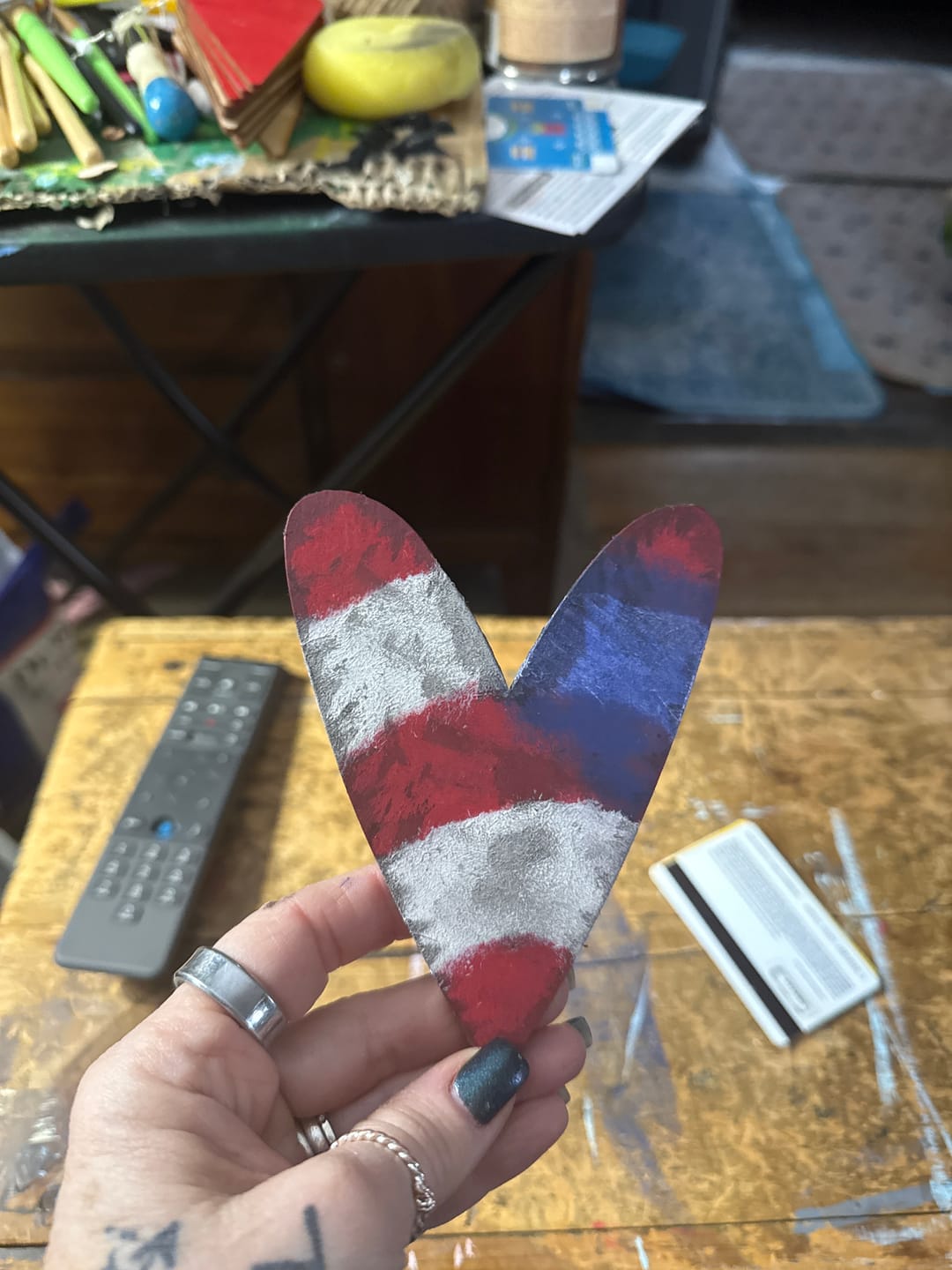 Customer photo review of Unfinished Wood Primitive Heart Shape | Valentine's Day | Craft Cutout | Up to 46"