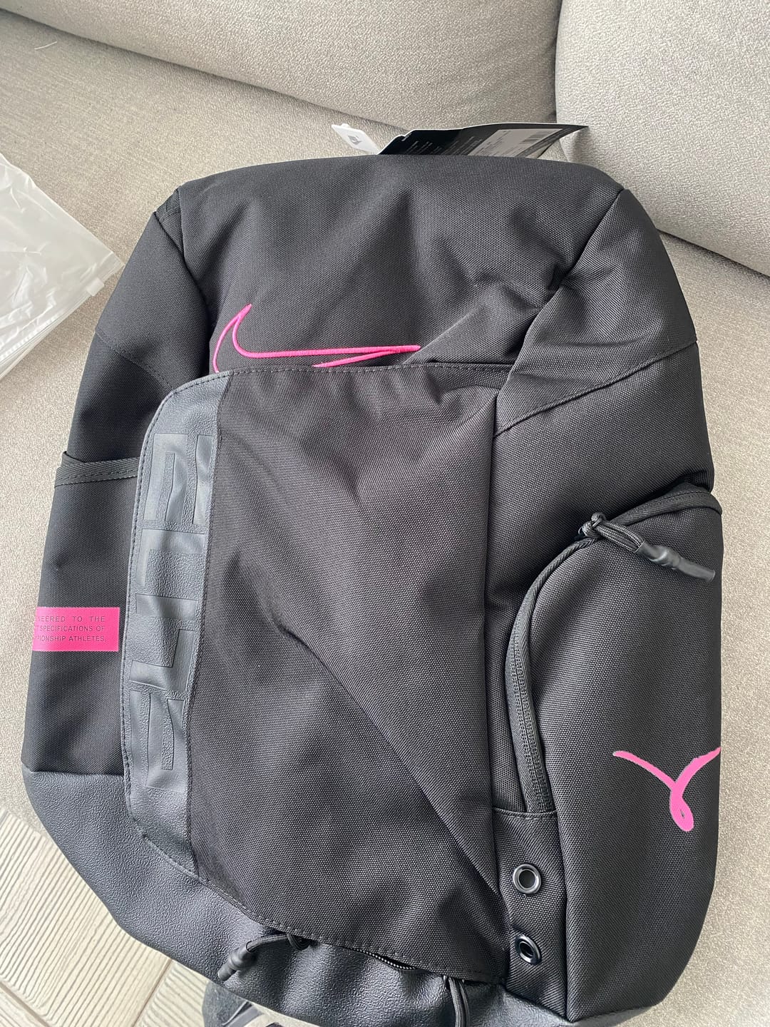 Customer photo review of Hoop Armour™ Elite Backpack Black Pink