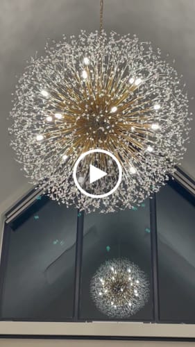 Customer video review of 20-Light Oversized Large Luxury Sputnik Firework Chandelier