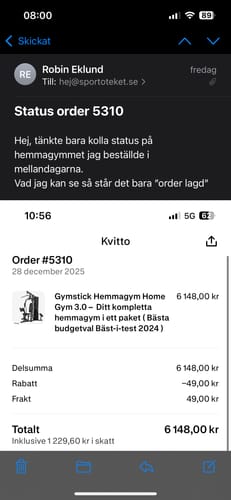 Customer photo review of Gymstick Hemmagym Home Gym 3.0 –  Ditt kompletta hemmagym i ett paket ( Bästa budgetval Bäst-i-test 2024 )