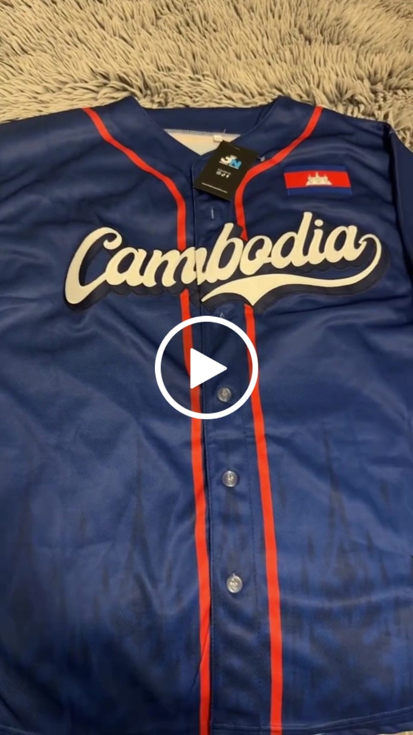 Customer video review of Cambodia Heritage Custom Baseball Jersey