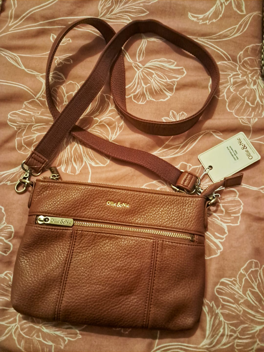 Customer photo review of Blake Mini Crossbody - Tan