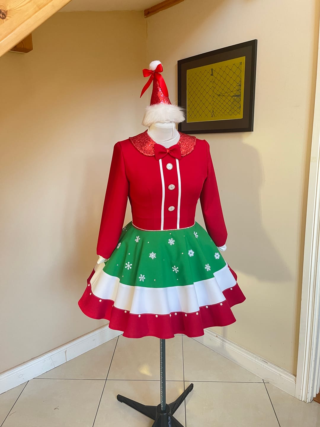 Customer photo review of Plain Red Scuba Crepe Stretch Jersey Fabric 4 Way Stretch