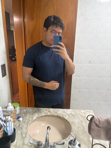 Customer photo review of Training Sport Tee Icon - Navy Blue