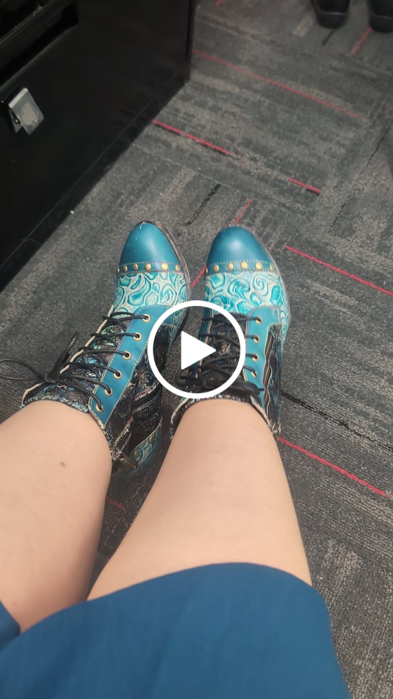 Customer video review of Retro Handmade Leather Patchwork Ankle Boots