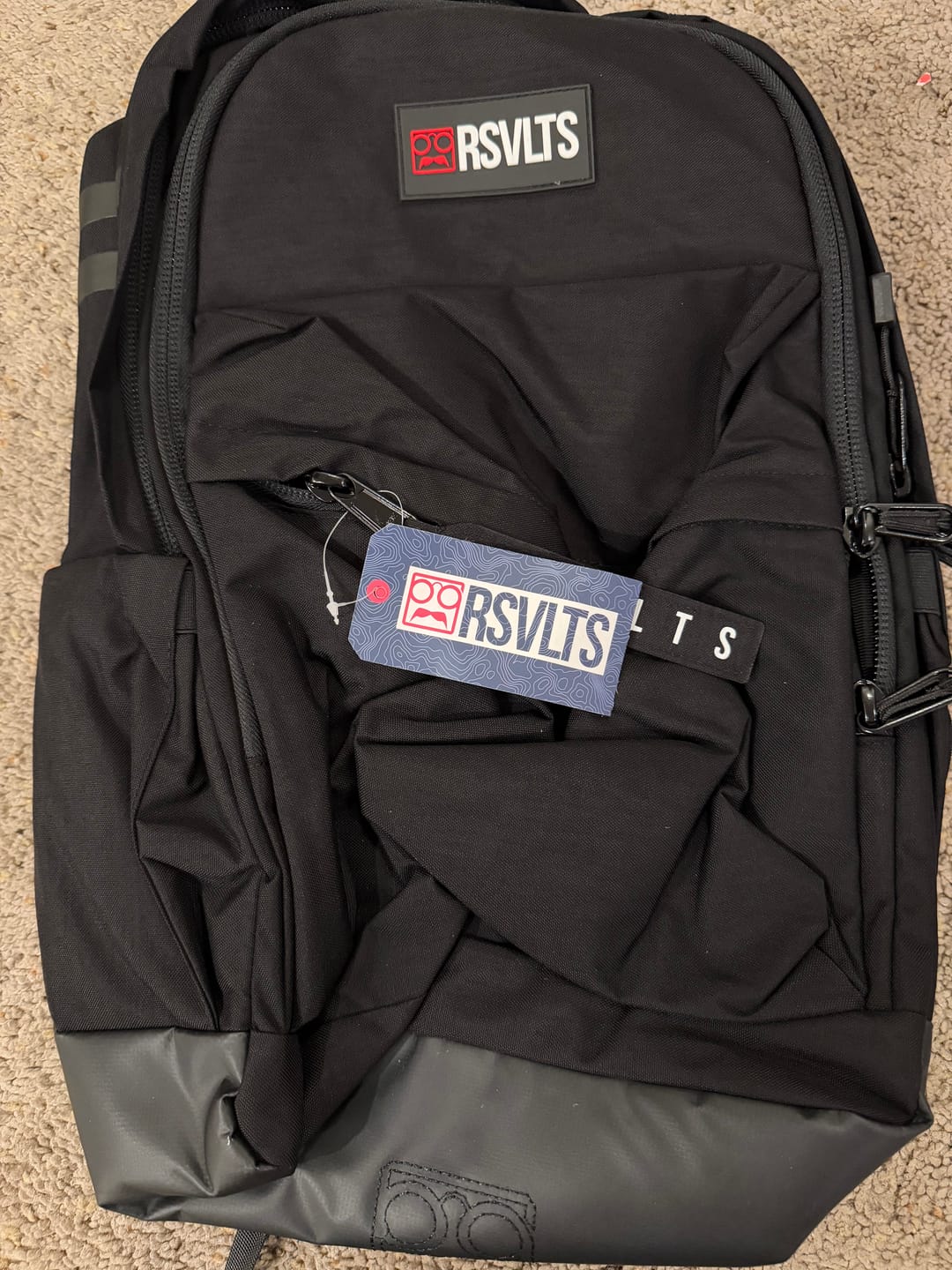 Customer photo review of RSVLTS Black Backpack V1