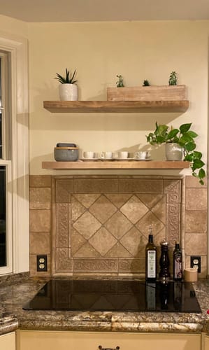 Customer photo review of Rustic Floating Shelves