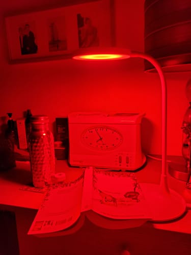 Customer photo review of The Dusk Lamp - Red Light Night Light