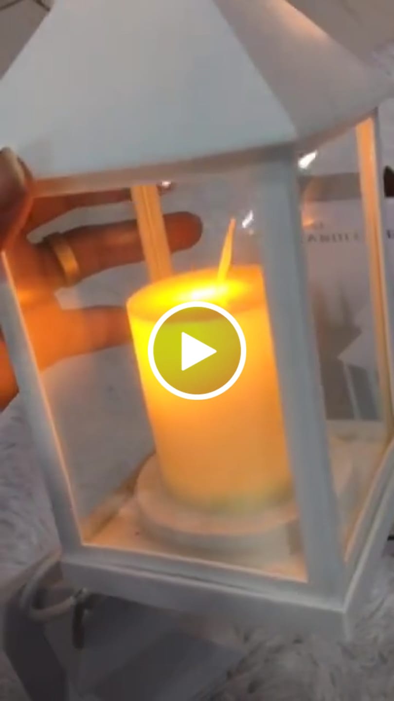 Customer video review of Luminária Decorativa Lampião LED de Mesa e Pendente