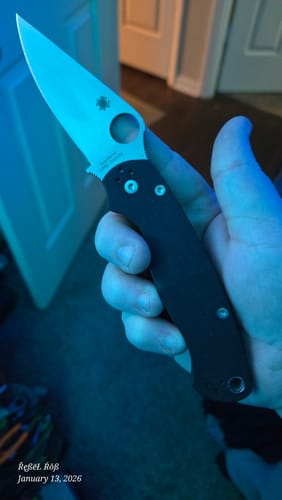 Customer photo review of Spyderco Para Military 2 EDC Knife S45VN 3.5"
