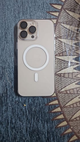 Customer photo review of Anti Yellow Magsafe Transparent Clear Case- Iphone 16 Pro Max (CRYSTAL WHITE TITANIUM)