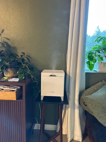 Customer photo review of Carepod Cube Plus X50V - Sanitizing Warm + Cool Mist Stainless Steel Humidifier