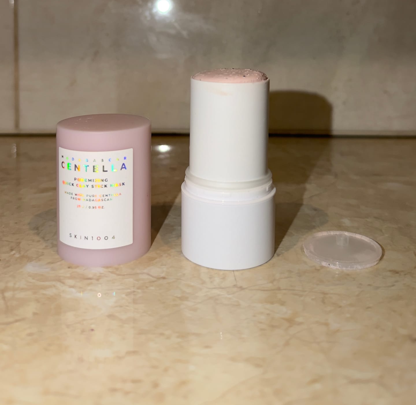 Customer photo review of Māla maska poru attīrīšanai zīmuļa formātā SKIN1004 Poremizing Quick Clay Stick Mask