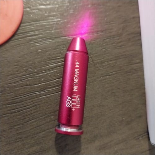 Customer photo review of TPO .44 Magnum Red Laser Bore sighter Boresight