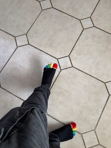 Customer photo review of 1 bis 10 Paar Zehen Socken Damen Herren Zehensocken Socken mit einzelnen bunten Zehen