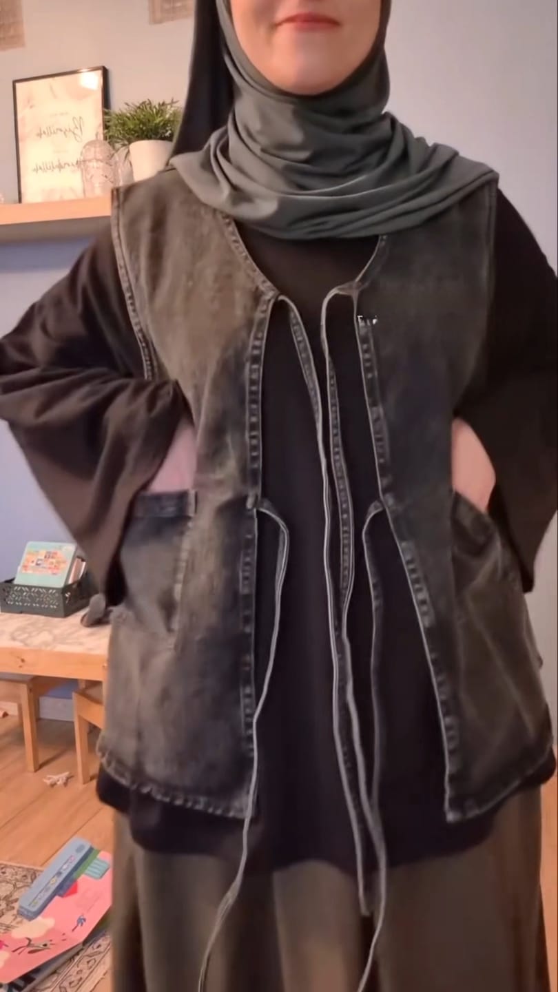 Customer photo review of Veste en jean sans manches « FADED SLEEVELESS » - OUMMI BASICS