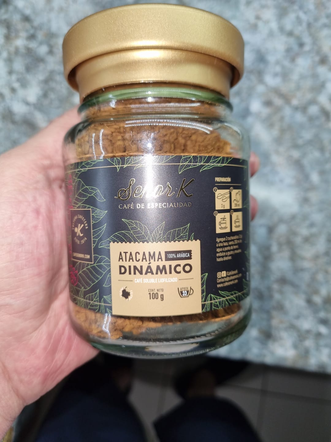 Customer photo review of Café Liofilizado Atacama Dinámico 100G