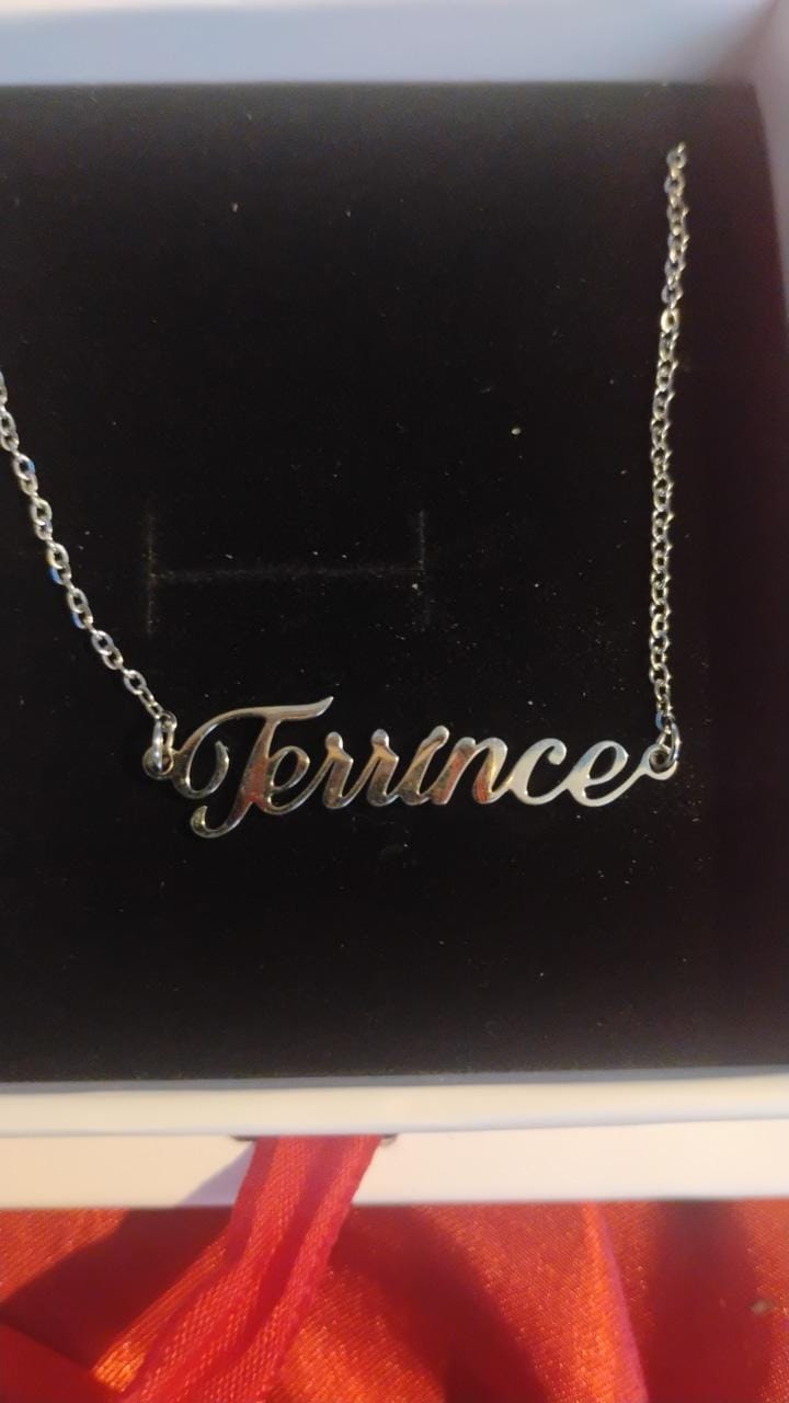 Customer photo review of Custom Name Necklace