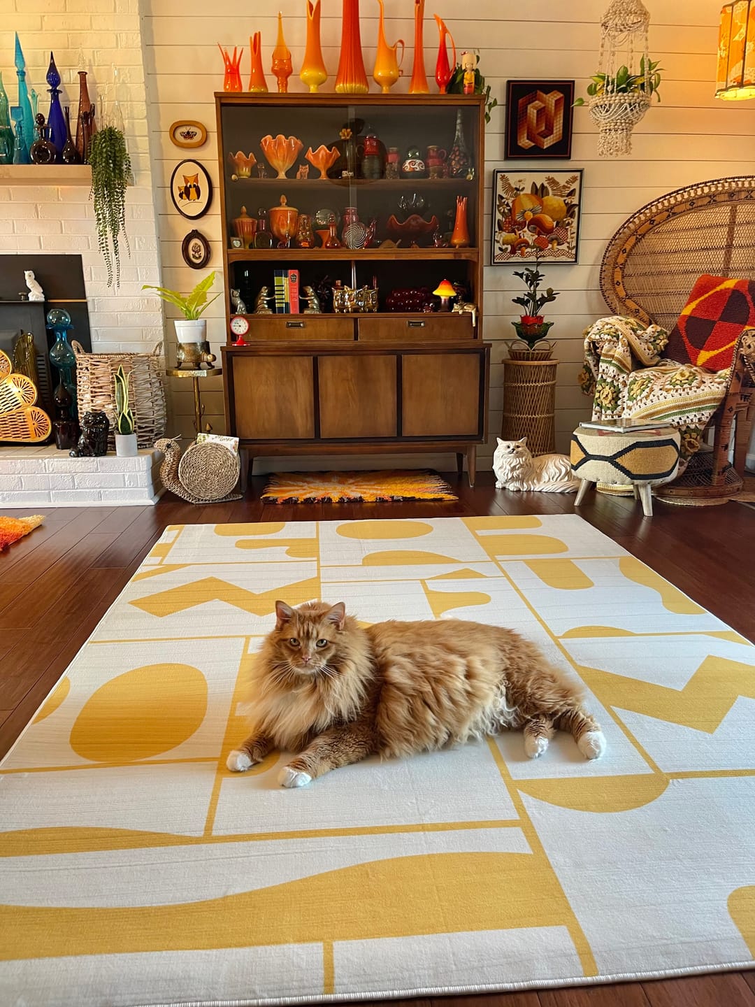 Customer photo review of Abstract Patchwork Rug by Becca Franks