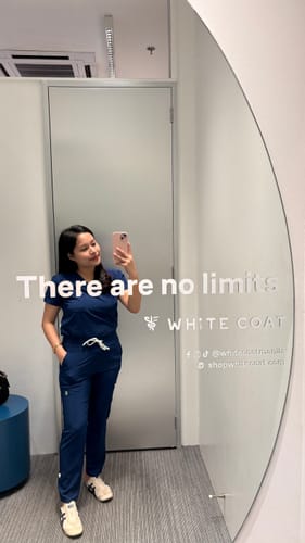 Customer photo review of Tapered MoveTech® Scrub Pants - Women / Navy