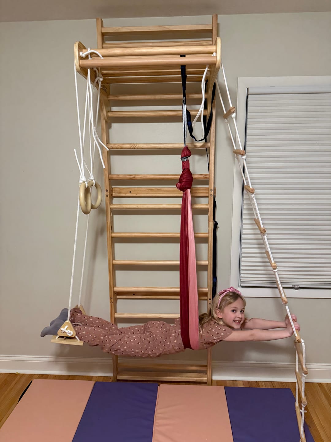 Customer photo review of Betula | Swedish Wall Ladder - 95" Height