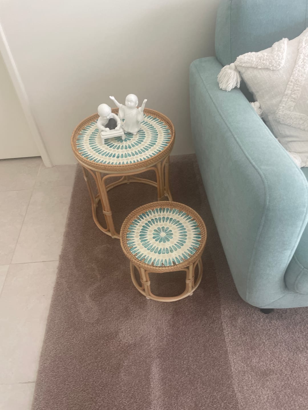 Customer photo review of Serene Rattan Table Set
