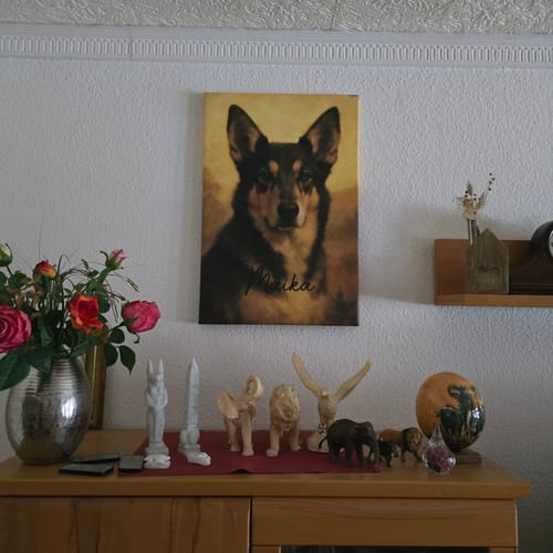 Customer photo review of Dein Haustier als Natur Porträt - Individuelle Leinwand