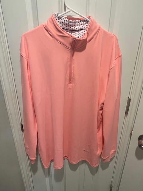 Customer photo review of Pink Quarter Zip - Men's